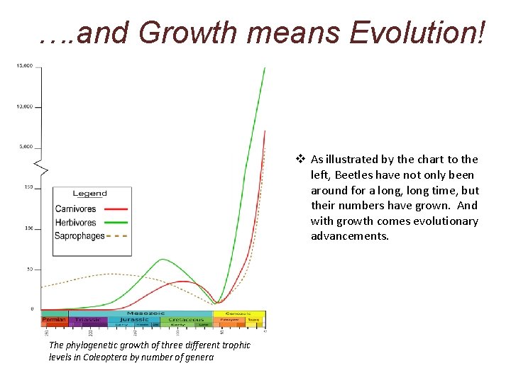 …. and Growth means Evolution! v As illustrated by the chart to the left,