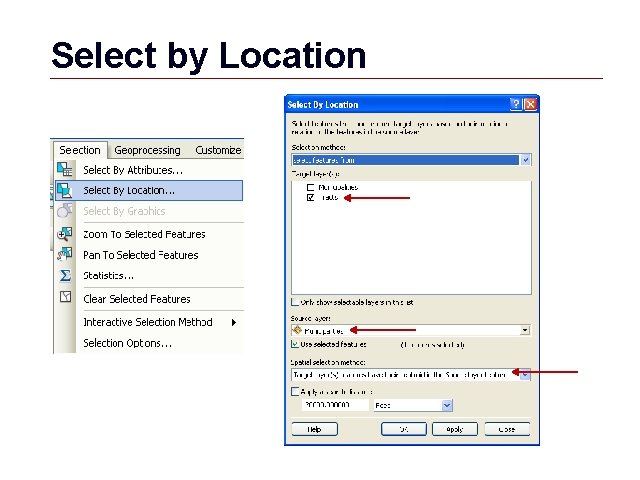 Select by Location GIS 10 