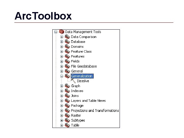 Arc. Toolbox GIS 25 