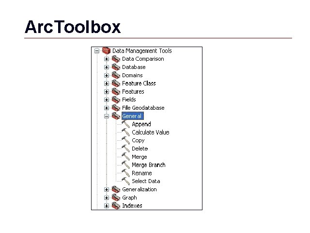 Arc. Toolbox GIS 29 