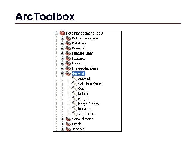 Arc. Toolbox GIS 35 