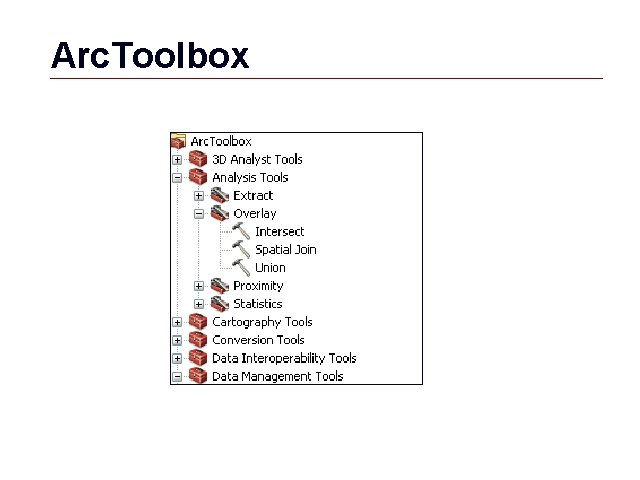 Arc. Toolbox GIS 46 