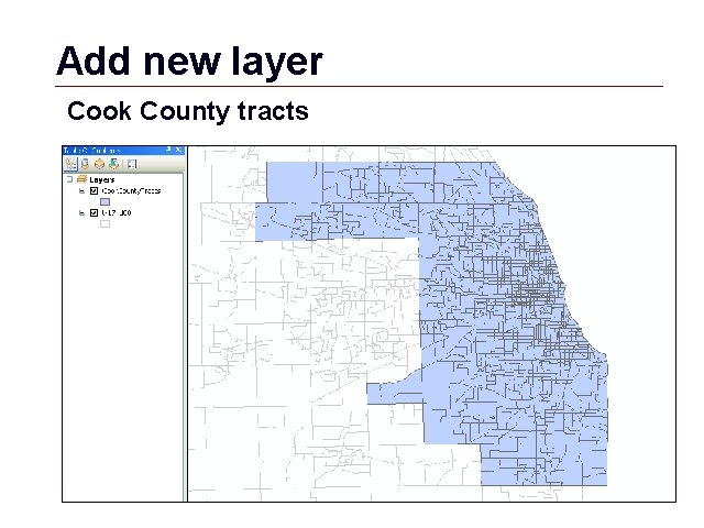 Add new layer Cook County tracts GIS 6 