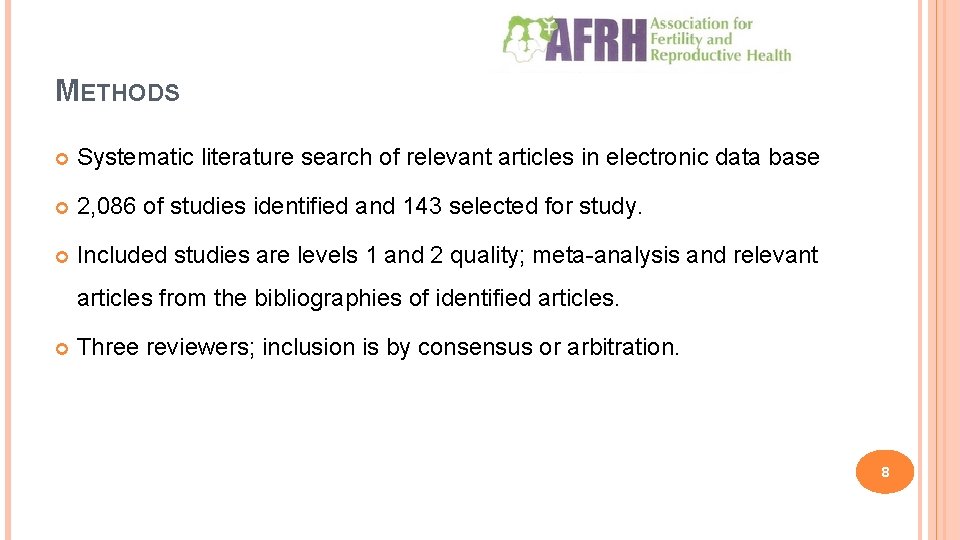 METHODS Systematic literature search of relevant articles in electronic data base 2, 086 of