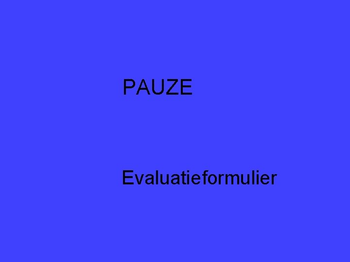 PAUZE Evaluatieformulier 