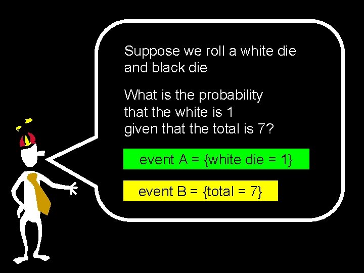 Suppose we roll a white die and black die What is the probability that