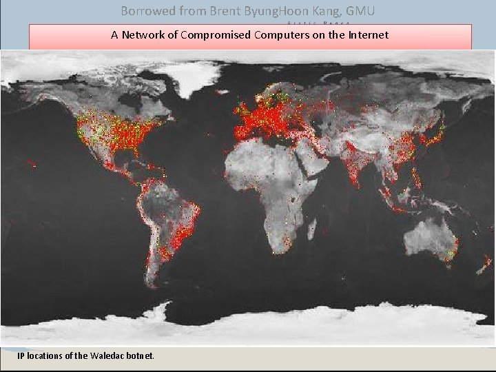 Borrowed from Brent Byung. Hoon Kang, GMU A Network of Compromised Computers on the
