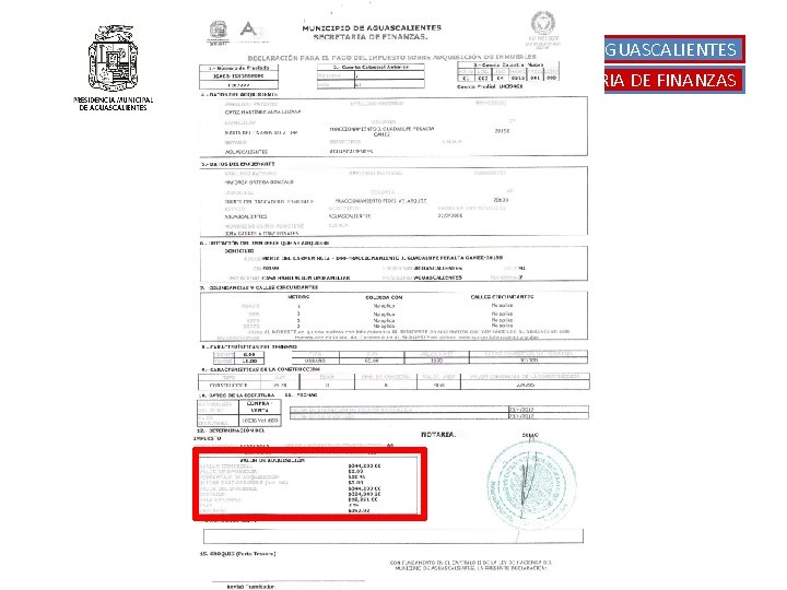 MUNICIPIO AGUASCALIENTES SECRETARIA DE FINANZAS 