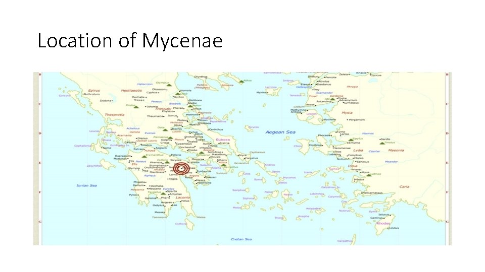 Location of Mycenae 