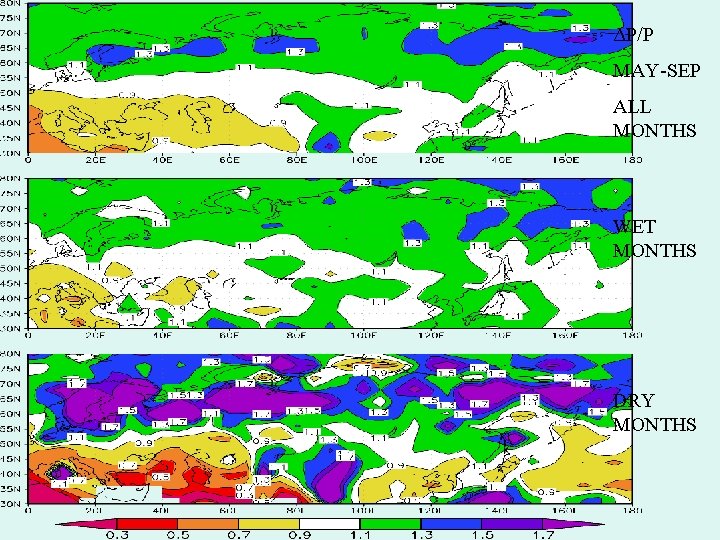 ΔP/P MAY-SEP ALL MONTHS WET MONTHS DRY MONTHS 