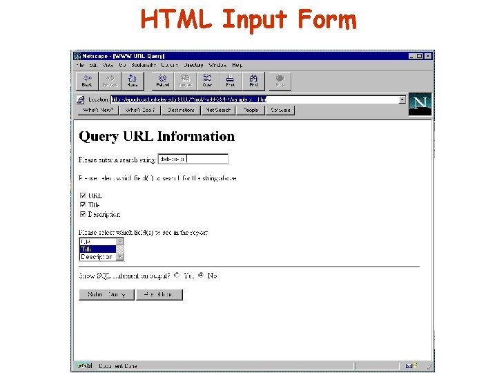 HTML Input Form HTML Input Form