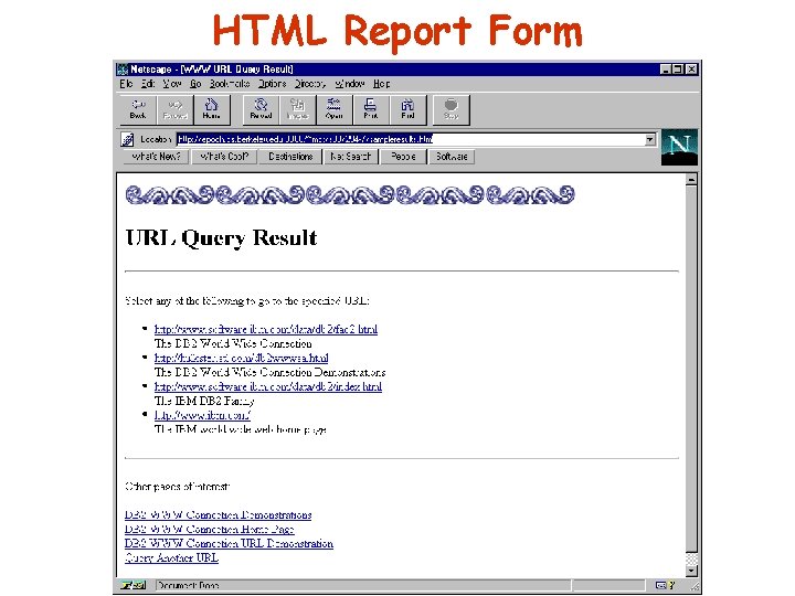 HTML Report Form HTML Report Form