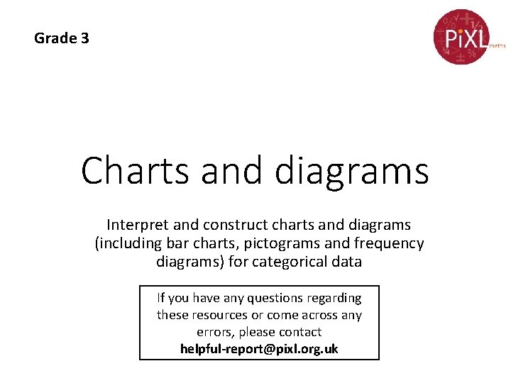 Grade 3 Charts and diagrams Interpret and construct charts and diagrams (including bar charts,