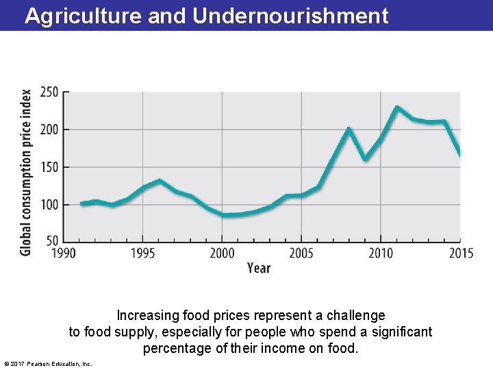 Agriculture and Undernourishment Increasing food prices represent a challenge to food supply, especially for