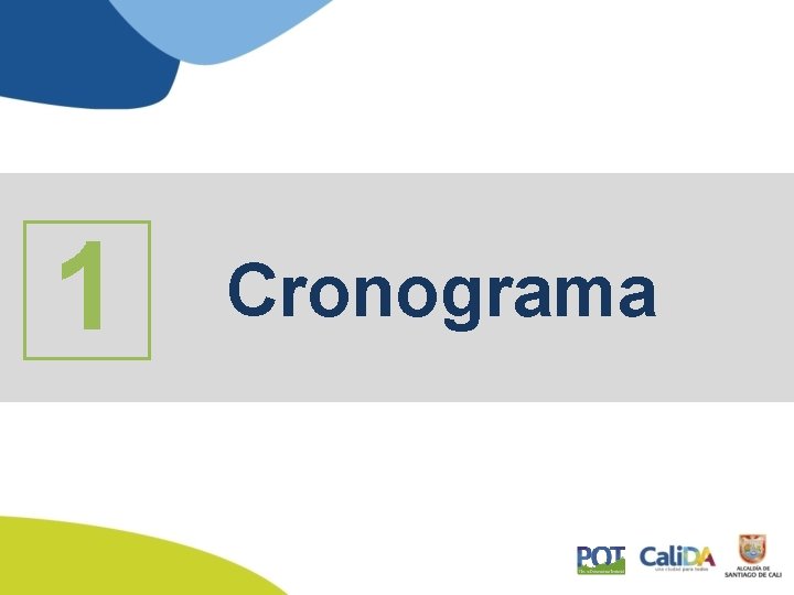 1 Cronograma 