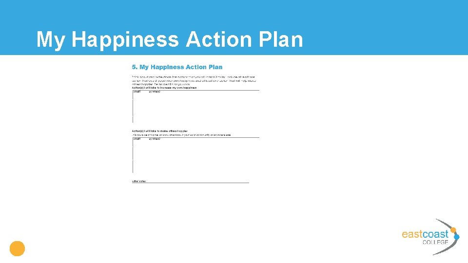 My Happiness Action Plan 