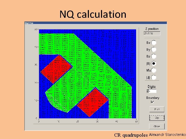 NQ calculation CR quadrupoles Alexandr Starostenko 
