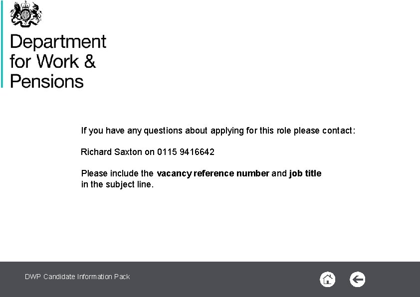 If you have any questions about applying for this role please contact: Richard Saxton