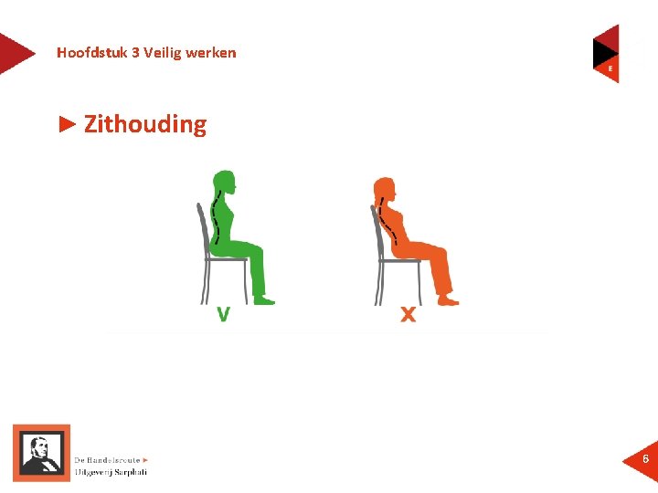 Hoofdstuk 3 Veilig werken ► Zithouding 6 