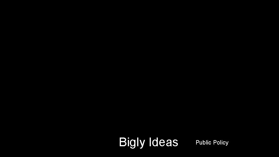 Bigly Ideas Public Policy 