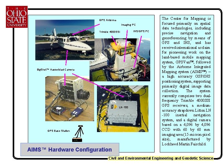 GPS Antenna Imaging PC Trimble 4000 SSI Big. Shot™ Hasselblad Camera LN-100 GPS Base