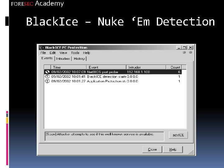 FORESEC Academy Black. Ice – Nuke ‘Em Detection 