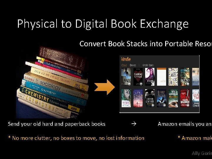 Physical to Digital Book Exchange Convert Book Stacks into Portable Resou Send your old