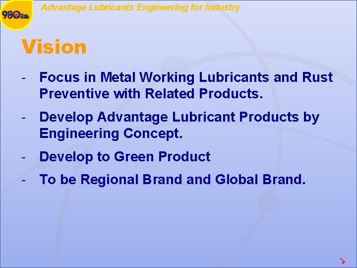 Advantage Lubricants Engineering for Industry Company Profile CHSASIA