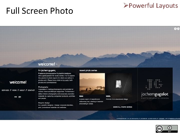 Full Screen Photo ØPowerful Layouts 