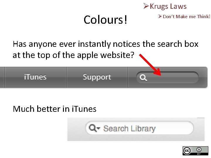 ØKrugs Laws Colours! ØDon’t Make me Think! Has anyone ever instantly notices the search