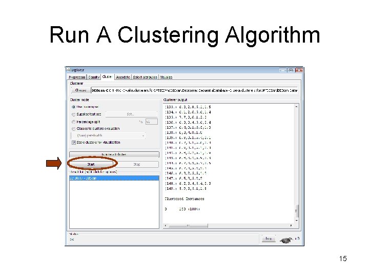 Run A Clustering Algorithm 15 