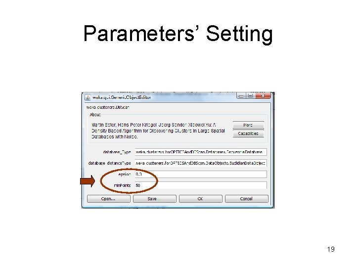 Parameters’ Setting 19 
