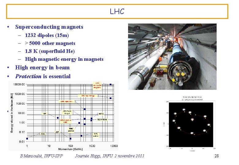 LHC • Superconducting magnets – – 1232 dipoles (15 m) > 5000 other magnets