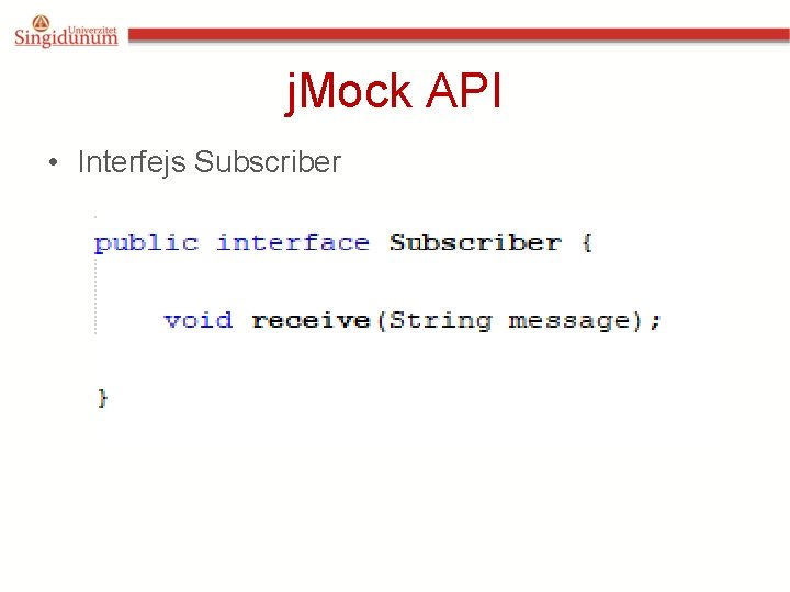 j. Mock API • Interfejs Subscriber 