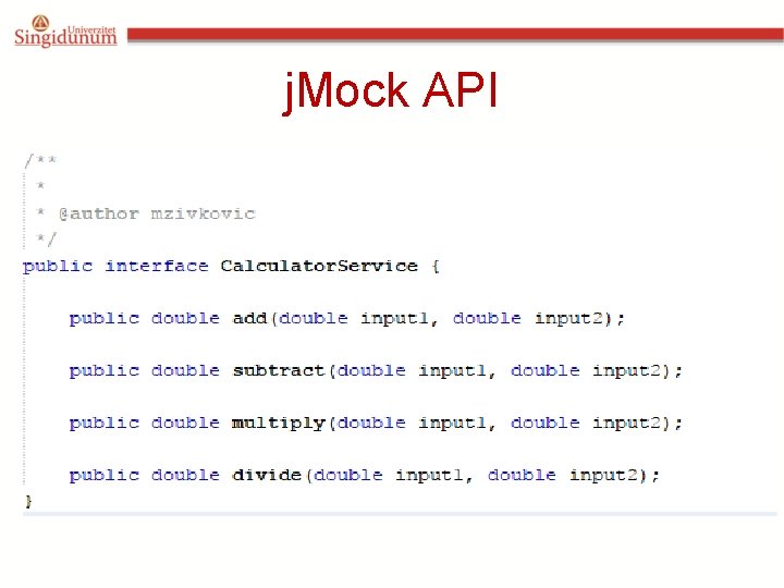 j. Mock API 