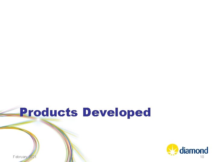 Products Developed February 2021 10 
