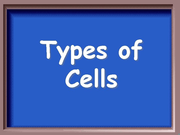 Types of Cells 