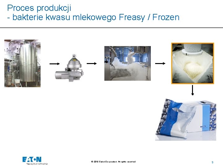 Proces produkcji - bakterie kwasu mlekowego Freasy / Frozen © 2019 Eaton Corporation. All