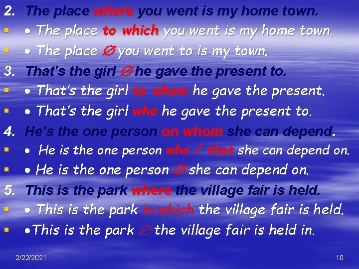 2. § § 3. § § 4. The place where you went is my