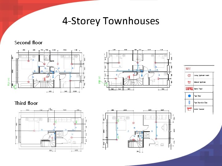 4 -Storey Townhouses Second floor Third floor 
