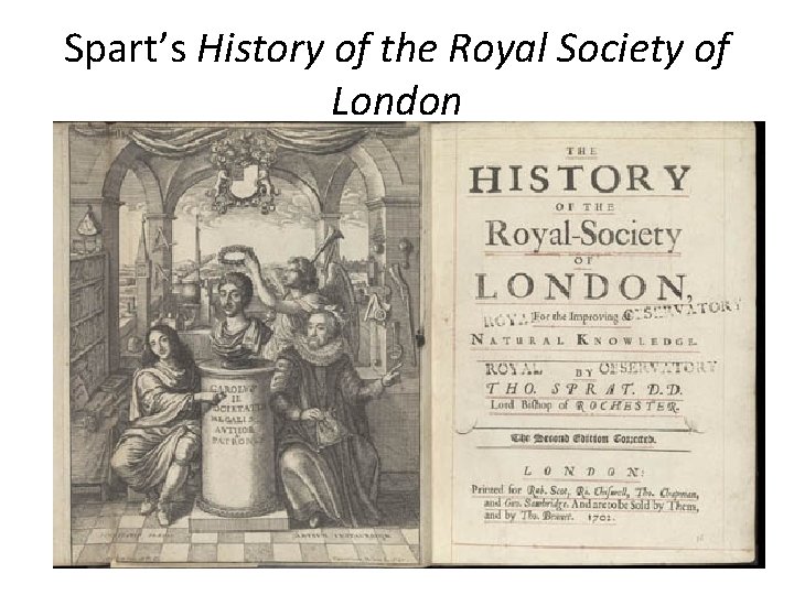 Spart’s History of the Royal Society of London Spart’s History of the Royal Society of London