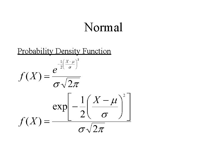 Normal Probability Density Function 