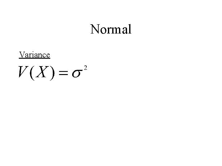 Normal Variance 