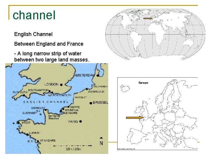 channel English Channel Between England France - A long narrow strip of water between