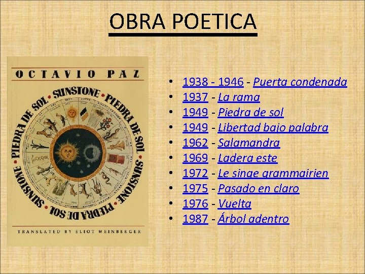 OBRA POETICA • • • 1938 - 1946 - Puerta condenada 1937 - La