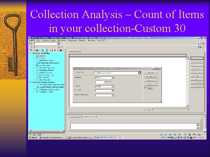 Collection Analysis – Count of Items in your collection-Custom 30 