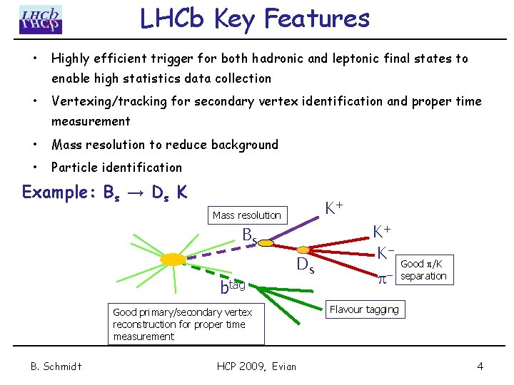 LHCb Key Features • Highly efficient trigger for both hadronic and leptonic final states