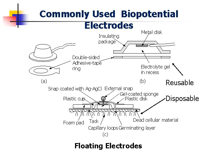 Electrode theory Basic electrode Electrodes for ECG n