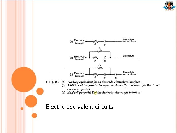 Electric equivalent circuits 