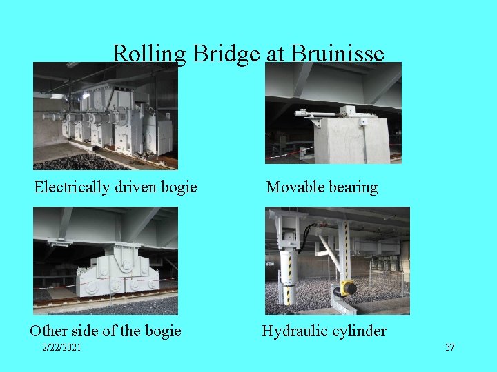 Rolling Bridge at Bruinisse Electrically driven bogie Movable bearing Other side of the bogie